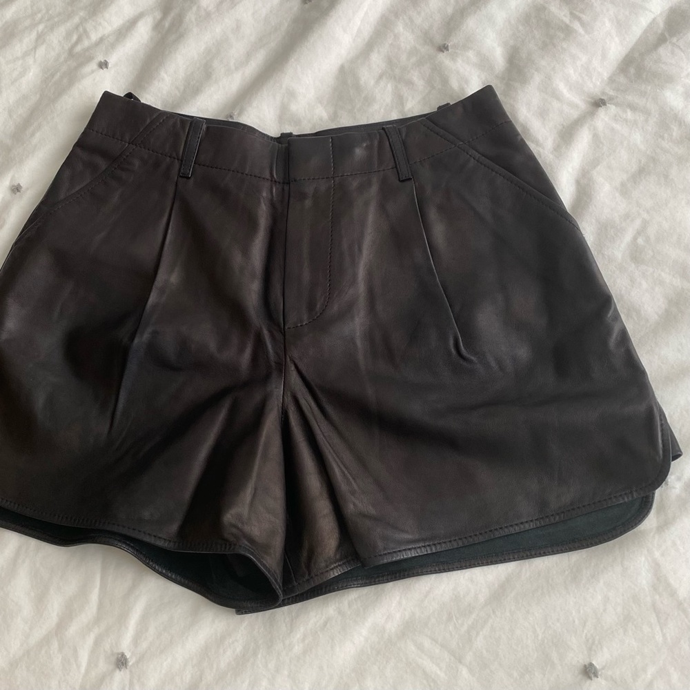COACH Lamb Leather Shorts